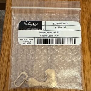 Thirty-One Gold Letter L Charm